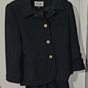 Vintage Alber Nipon Black 2pc. Skirt Suit Women's 10p